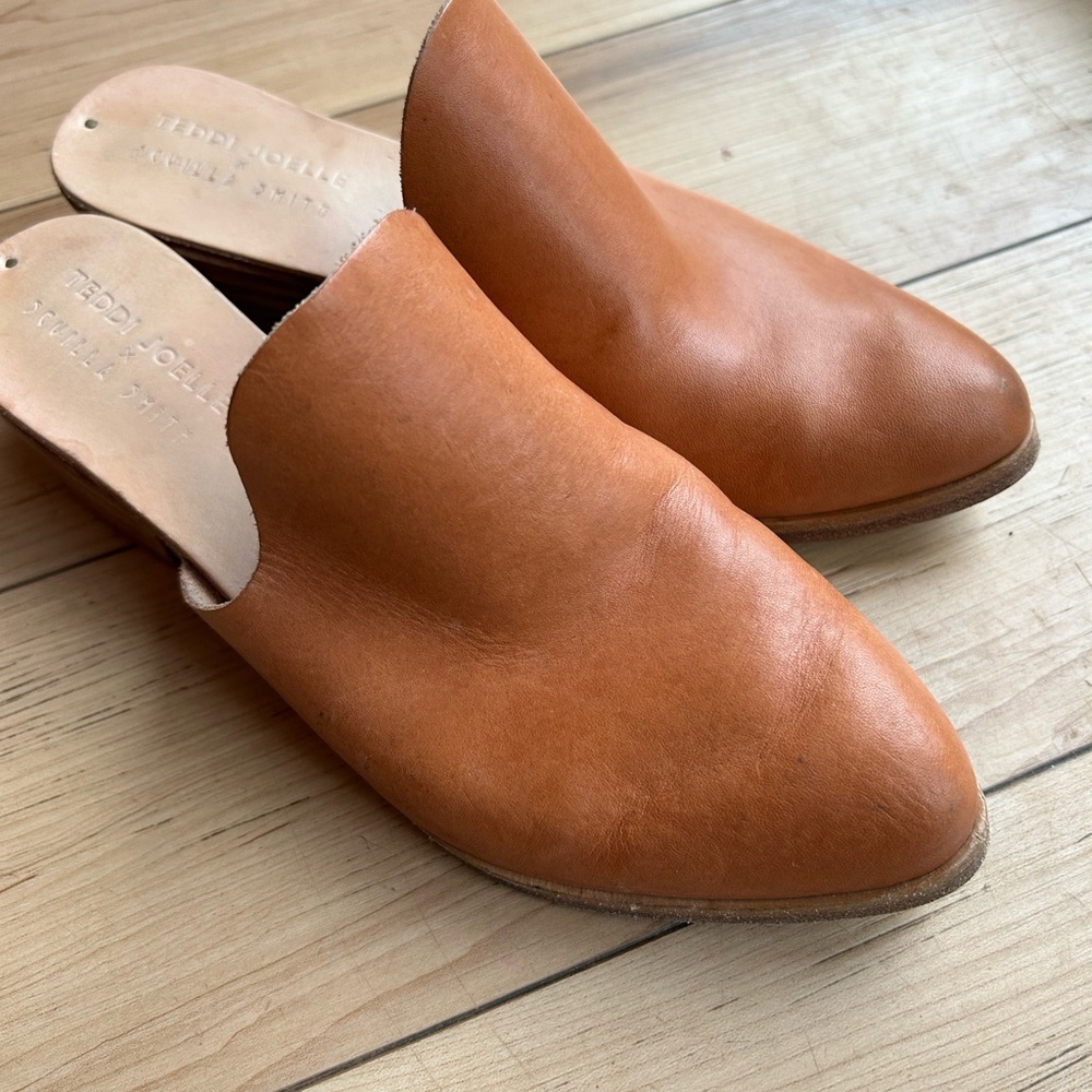 Leather Mules.